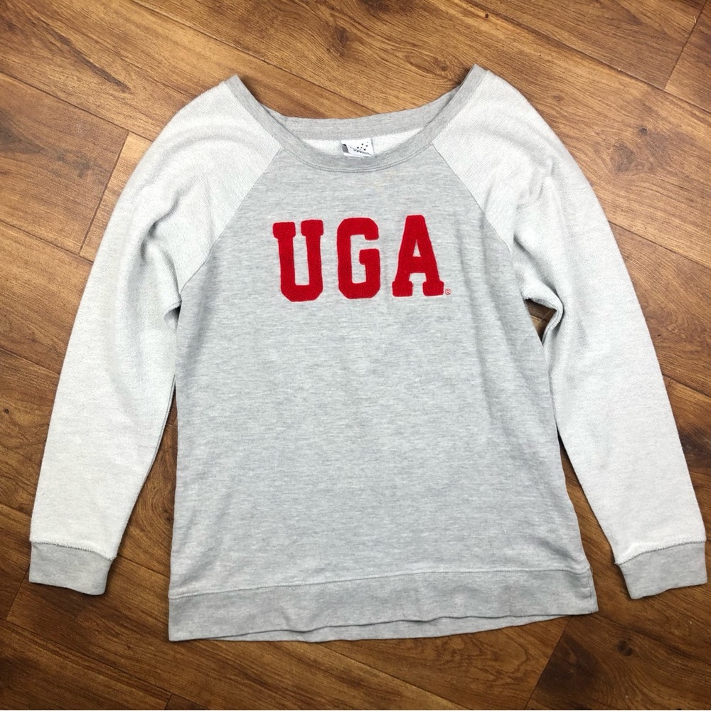 Creative Apparel Concepts Gray Red UGA Sweater *Read